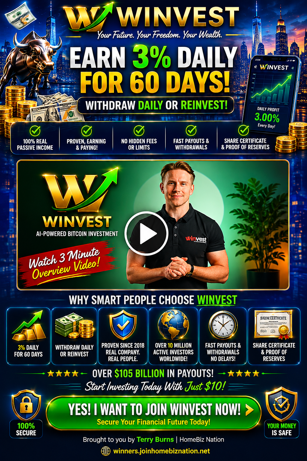 Winvest Splash Page